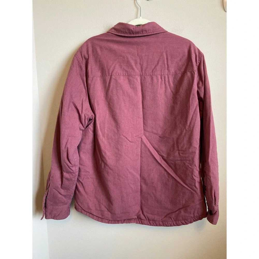 Untuckit Ziraldo Shirt Jacket Mens XL Dusty Rose Plaid Lined Cotton Shacket